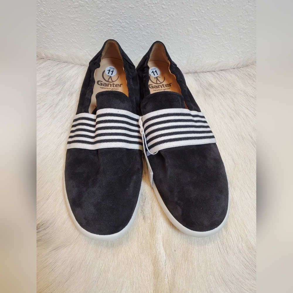 Ladies Ganter Gabby Black Slip On Walking Shoes Trainers Sizes UK 8.5G US 11